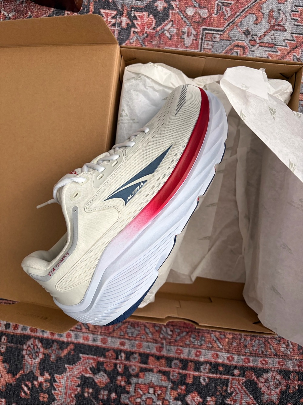 NWT - Altra Women’s Via Olympus White and Red Running Shoe